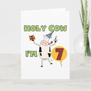 Heilige Kuh Ich bin 7 Geburtstagsgeschenke Karte