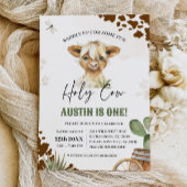 Heilige Kuh Ich bin ein Cowboy Highland Kuh Geburt Einladung