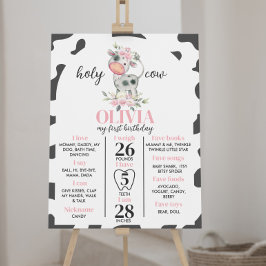 Heilige Kuh Ich bin ein erstes Geburtstagszeichen Poster