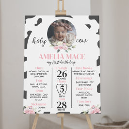 Heilige Kuh Ich bin ein erstes Geburtstagszeichen Poster