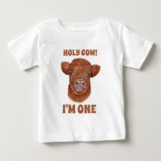 Heilige Kuh Ich bin ein Hochland-Kuh-Kalb Baby T-shirt (Vorderseite)