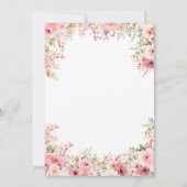 Heilige Kuh Ich bin ein Hochland Kuh Pink Floral G Einladung (Rückseite)