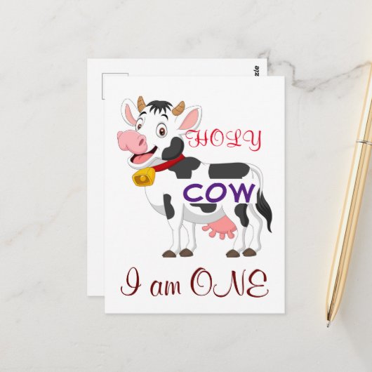 Heilige Kuh Ich bin ein Kind Postkarte (Vorderseite/Rückseite Beispiel)