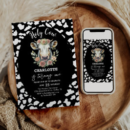 Heilige Kuh ich bin ein Kuh Mädchen 1. Geburtstag Einladung