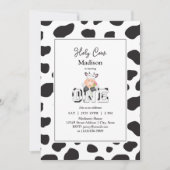 Heilige Kuh Ich bin ein Mädchen oder Junge Baby Er Einladung (Vorderseite)