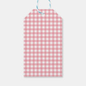 Heilige Kuh Ich bin ein rosa Gingham Daisy Geburts Geschenkanhänger (Rückseite)