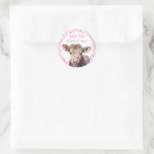 Heilige Kuh Ich bin ein rosa Gingham Party Sticker (Tasche)