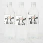Heilige Kuh Ich bin eine blühende Kuh Print Geburt Wasserflaschenetikett (Flaschen)