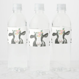 Heilige Kuh Ich bin eine blühende Kuh Print Geburt Wasserflaschenetikett