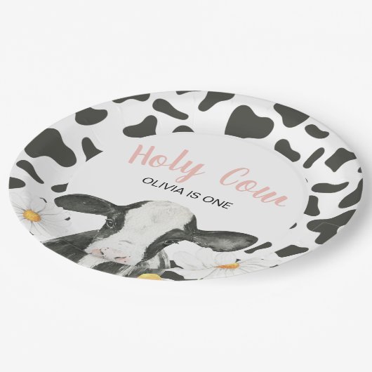 Heilige Kuh, ich bin eine Daisy Pappteller (Schrägansicht)