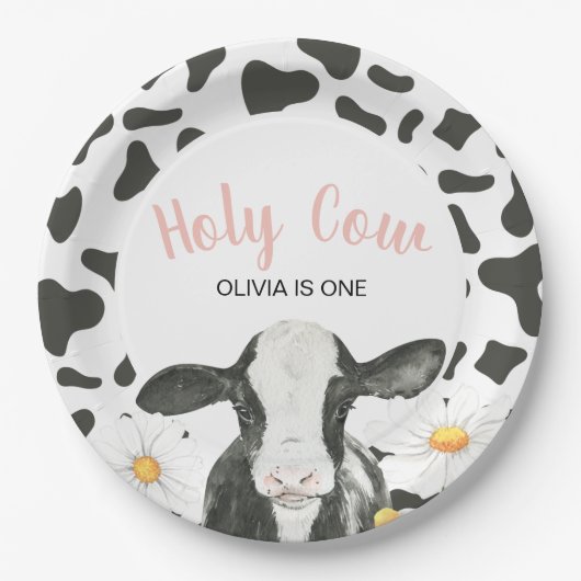 Heilige Kuh, ich bin eine Daisy Pappteller (Vorderseite)