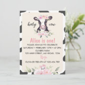 Heilige Kuh Ich bin eine Einladung zum Geburtstag (Stehend Vorderseite)