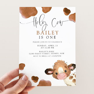 Heilige Kuh Ich bin eine Niedliche braune Kuh zum  Einladung