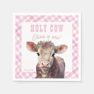 Heilige Kuh Ich bin eine rosa Kuh Geburtstag Napki Serviette