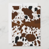 Heilige Kuh Ich bin eine Terrakotta Kariert Geburt Einladung (Rückseite)