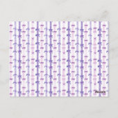 Heilige Kuh Ich bin eine Wasserfarbe Lila Bow Einl Postkarte (Rückseite)