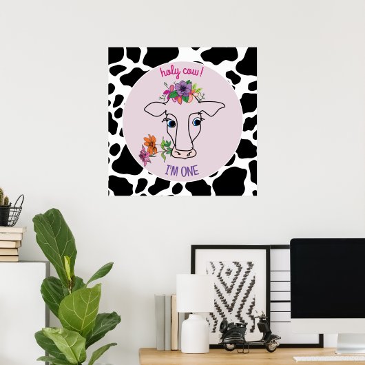 Heilige Kuh, ich bin eins Poster (Heimbüro)