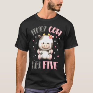 Heilige Kuh Ich bin fünf Niedliche Landtiere 5. Ge T-Shirt
