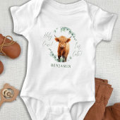 Heilige Kuh Ich bin Niedlich Boho Greenery Highlan Baby Strampler