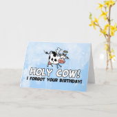 Heilige Kuh! Ich habe deinen Geburtstag vergessen! Karte (Gelbe Blume)