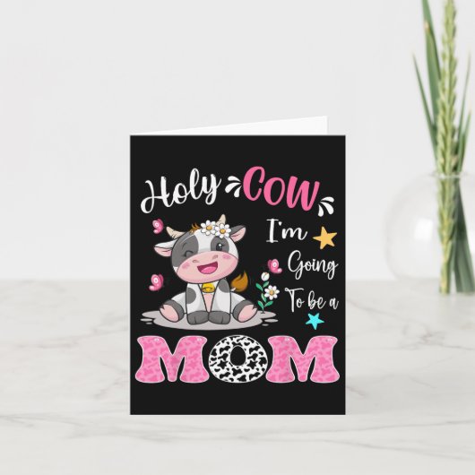 Heilige Kuh ich werde eine Mama Schwangerschaft An Karte (Vorderseite)
