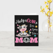 Heilige Kuh ich werde eine Mama Schwangerschaft An Karte (Gelbe Blume)