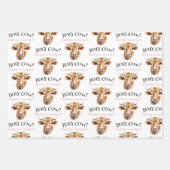 Heilige Kuh Jersey Kuh Floral Girl's Birthday Geschenkpapier Set (Vorderseite 2)