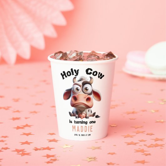 Heilige Kuh Karikaturen Ich bin ein Cowgirl 1. Geb Pappbecher (Insitu)