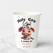 Heilige Kuh Karikaturen Ich bin ein Cowgirl 1. Geb Pappbecher (Rückseite)