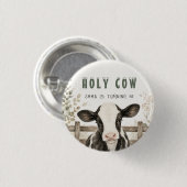 Heilige Kuh Knopf Pin Button (Vorne & Hinten)
