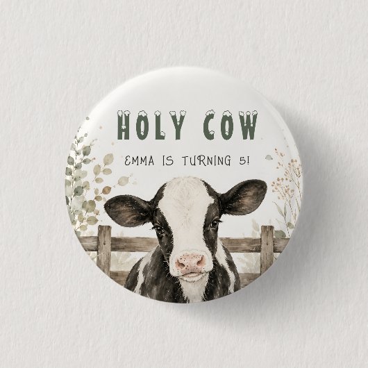 Heilige Kuh Knopf Pin Button (Vorderseite)