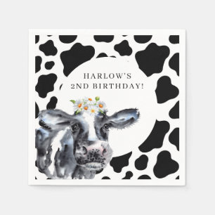 Heilige Kuh Land Farm Daisy Geburtstag Serviette