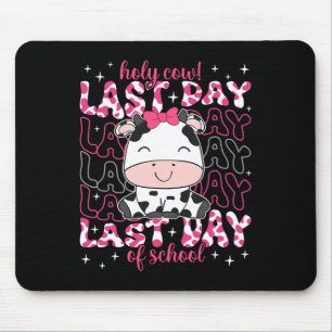 Heilige Kuh Letzten Schullehrertag Jungen Mädchen Mousepad