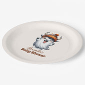 Heilige Kuh Little Boo Halloween Kinderdusche Pappteller (Schrägansicht)