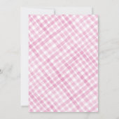 Heilige Kuh Mädchen 1. Geburtstag Pink Einladung (Rückseite)