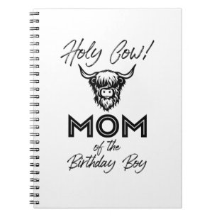 Heilige Kuh Mommy of the Birthday Boy Highland Cow Notizblock