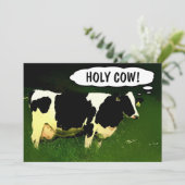 Heilige Kuh! Neues Land-Zuhausehousewarming-Party Einladung (Stehend Vorderseite)