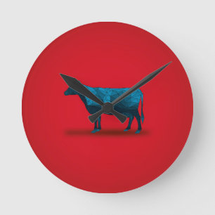 Heilige Kuh... Nr. 1 Bauernreihe Runde Wanduhr