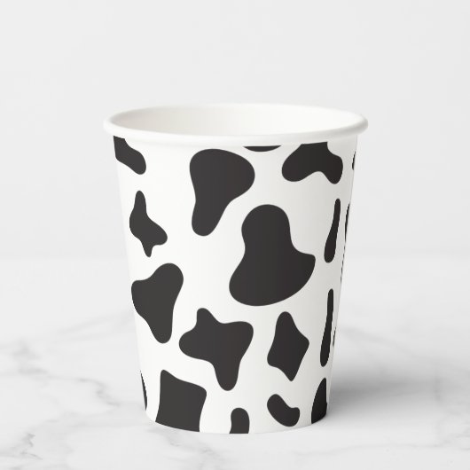 Heilige Kuh Pink Daisy Kuh Print Birthday Pappbecher (Rückseite)