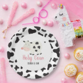 Heilige Kuh Pink Daisy Kuh Print Birthday Pappteller (Party)