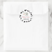 Heilige Kuh Pink Daisy Kuh Print Birthday Runder Aufkleber (Tasche)