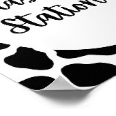 Heilige Kuh Print Birthday Grazing Station Zeichen Poster (Ecke)