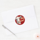 Heilige Kuh! Runder Aufkleber (Umschlag)