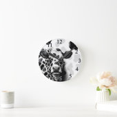 Heilige Kuh! Rustikaler Western Schwarz-Weiß Runde Wanduhr (Zuhause)