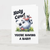 Heilige Kuh Schwangerschaft Glückwunsch Karte (Vorderseite)