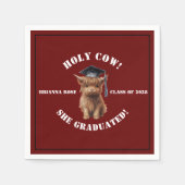 Heilige Kuh! Sie/er hat das Barn Red Party studier Serviette (Vorderseite)