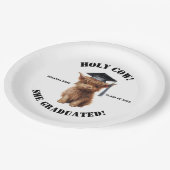 Heilige Kuh! Sie/er hat Party gemacht Pappteller (Schrägansicht)