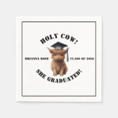 Heilige Kuh! Sie/er hat Party gemacht Serviette (Vorderseite)