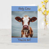 Heilige Kuh Sie sind 40 Karte (Gelbe Blume)
