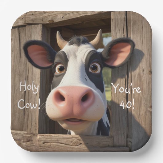 Heilige Kuh Sie sind 40 Pappteller (Vorderseite)